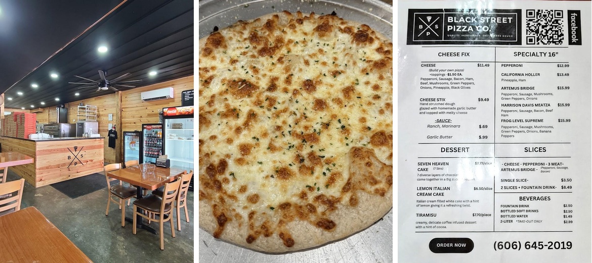 Black Street Pizza Company Menu